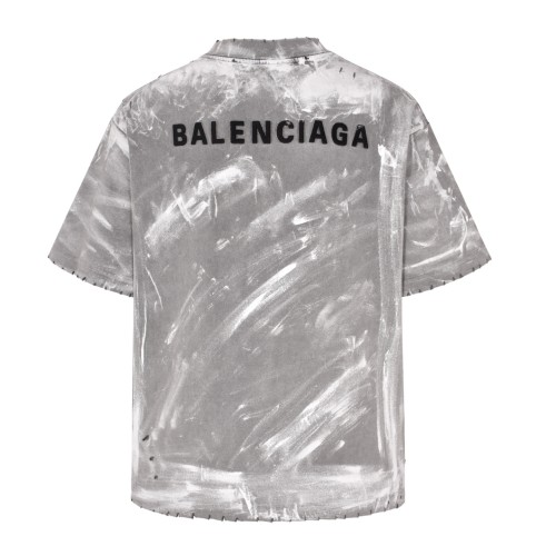 Balenciaga Paint Splash Logo Short Sleeves T-shirt