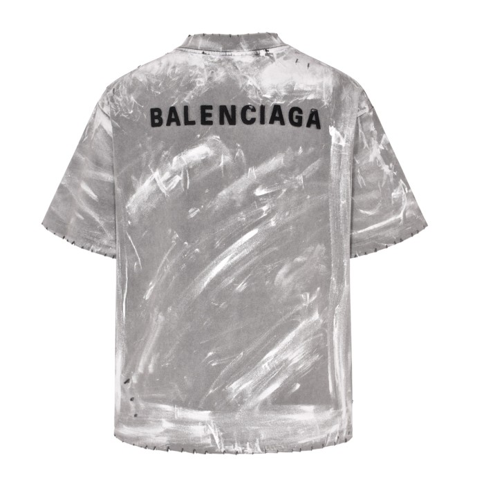 Balenciaga Paint Splash Logo Short Sleeves T-shirt
