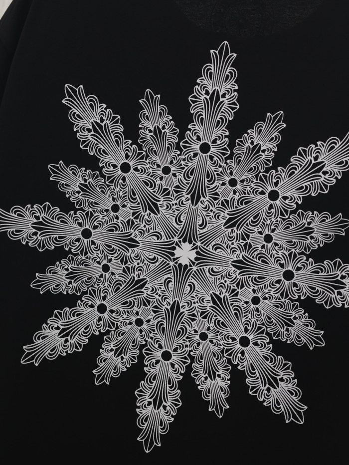 Chrome Hearts Snowflake Cross Short Sleeve T-Shirt
