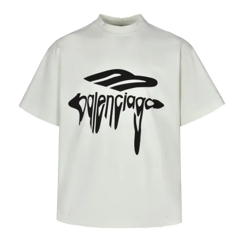 Balenciaga Melted Logo Print Short Sleeve T-Shirt