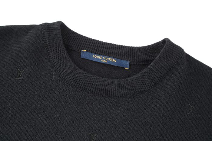 Louis Vuitton Jacquard Embroidered Knitted Short-Sleeved T-shirt