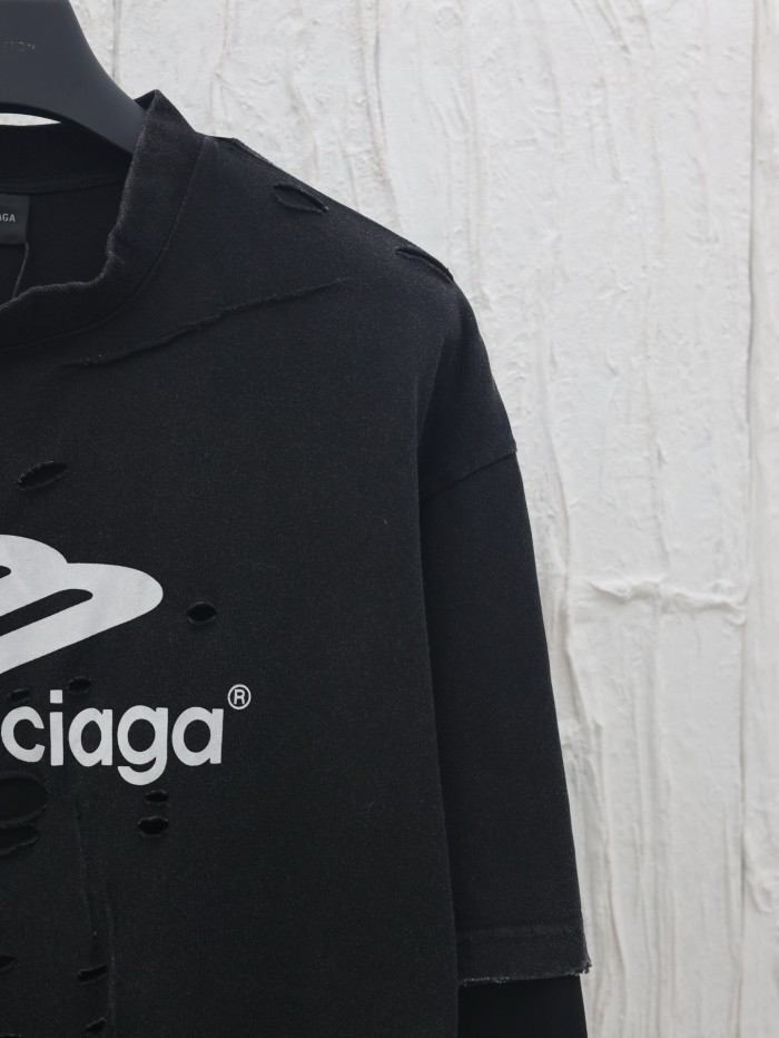 Balenciaga Men's 3b Sport Icon Layered Long Sleeves T-shirt