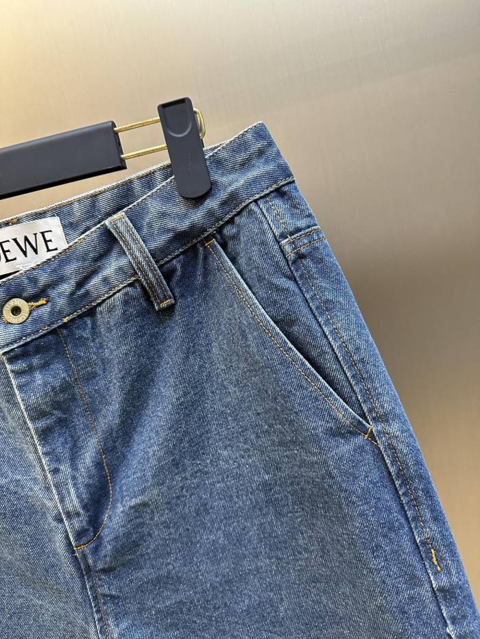 Loewe Anagram Denim Shorts