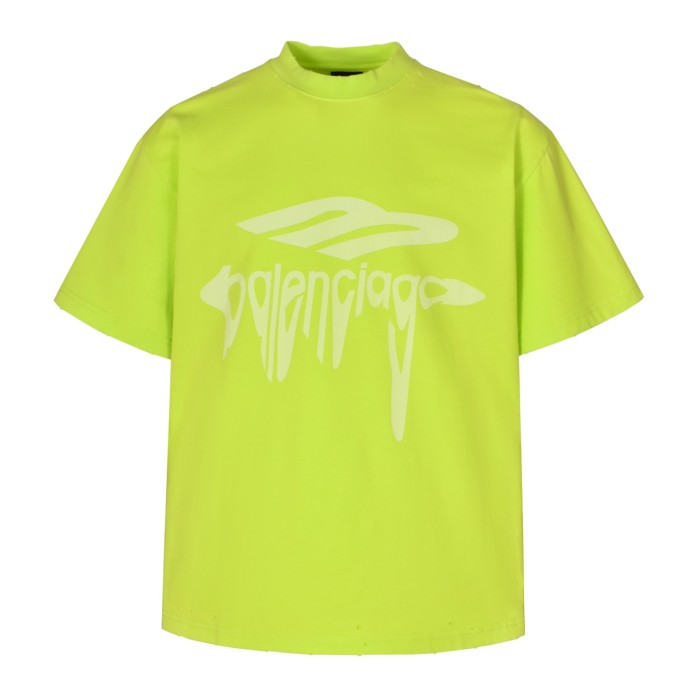 Balenciaga Melted Logo Print Short Sleeve T-Shirt