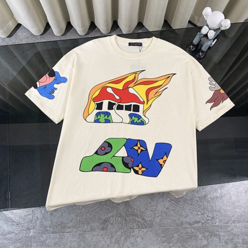 Louis Vuitton Flame Graffiti Short Sleeve T-Shirt