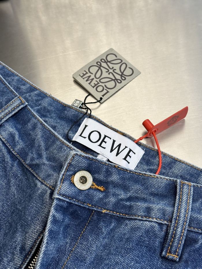 Loewe Anagram Denim Shorts