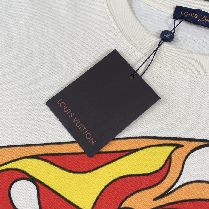 Louis Vuitton Flame Graffiti Short Sleeve T-Shirt