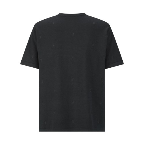 Louis Vuitton Jacquard Embroidered Knitted Short-Sleeved T-shirt