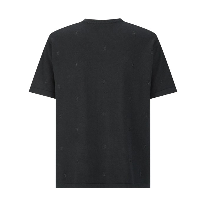 Louis Vuitton Jacquard Embroidered Knitted Short-Sleeved T-shirt