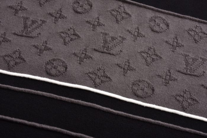 Louis Vuitton Monogram Jacquard Long-Sleeved Polo Shirt