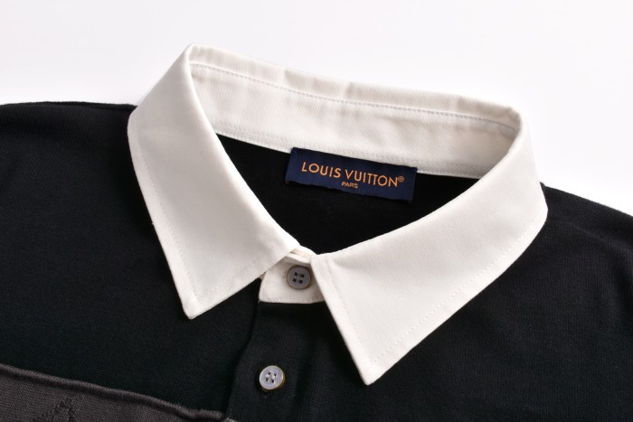 Louis Vuitton Monogram Jacquard Long-Sleeved Polo Shirt