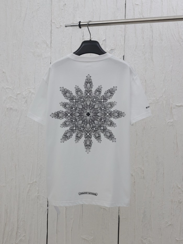 Chrome Hearts Snowflake Cross Short Sleeve T-Shirt