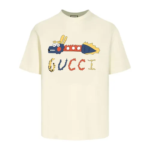 Gucci Dragon Logo Print Cotton T-shirt
