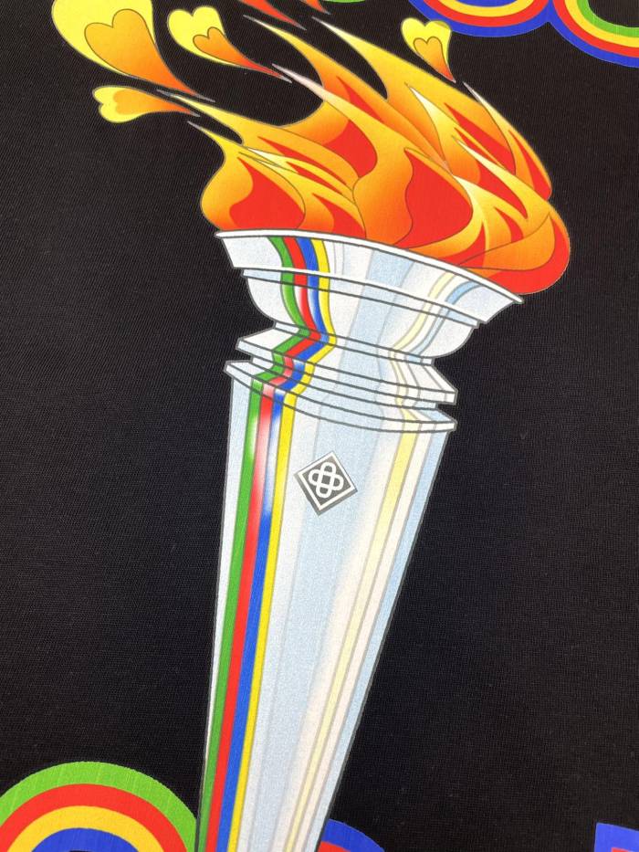 Casablanca White 'La Flamme Du Sport' T-Shirt
