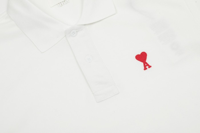 AMI Paris Organic Cotton Ami de Coeur Polo Shirt