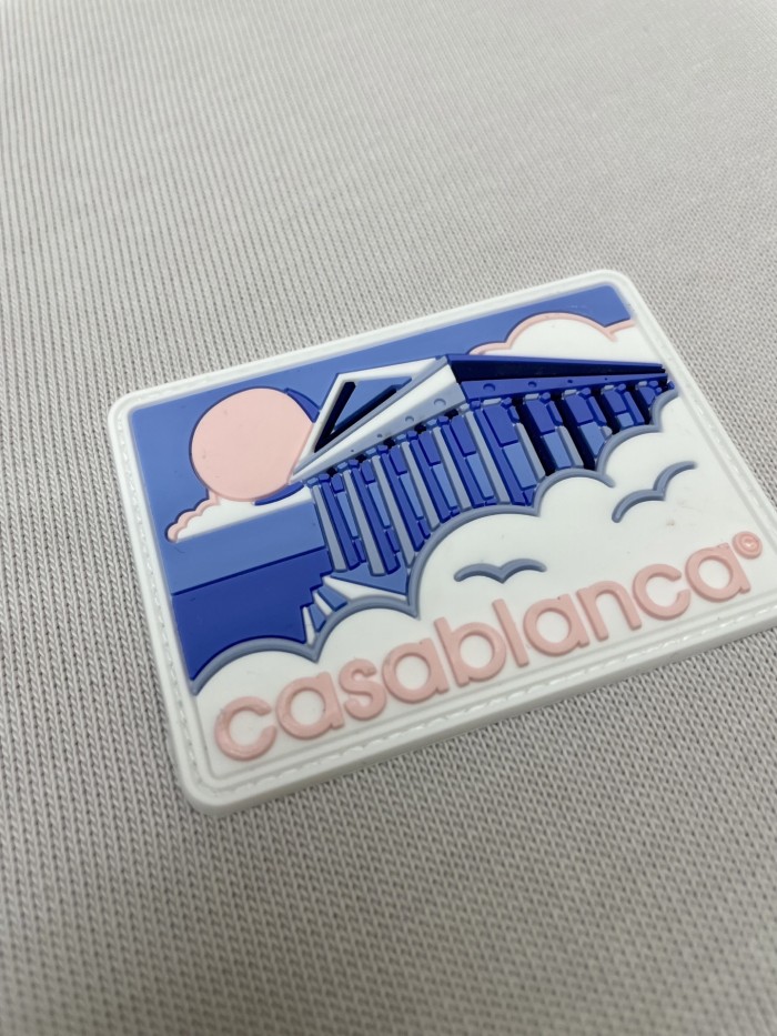 Casablanca GREEK TEMPLE PATCH OVERSIZED TEE