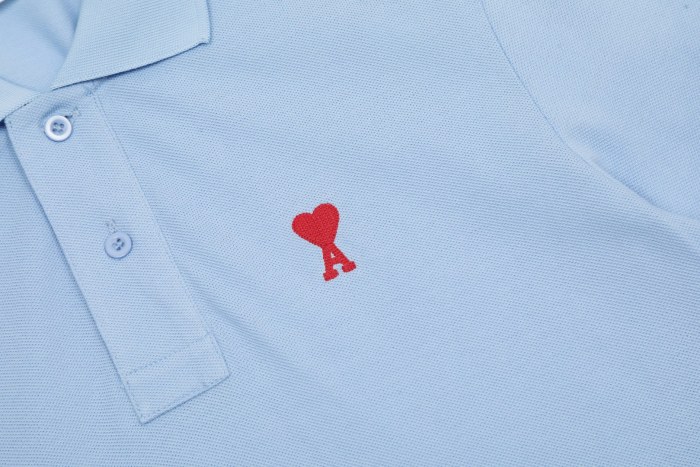 AMI Paris Organic Cotton Ami de Coeur Polo Shirt