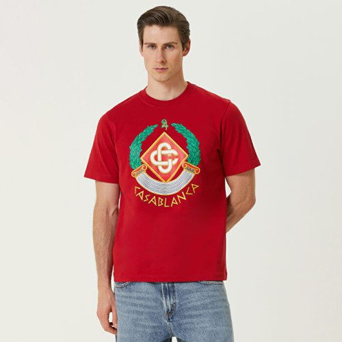 Casablanca Casa Crest Printed Fitted Tee