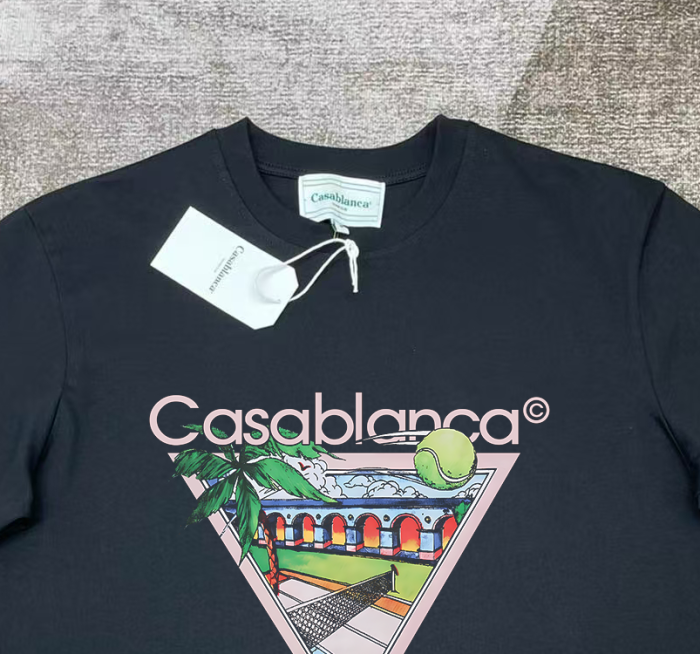 Casablanca Tennis Club Icon Screen Printed T-Shirt