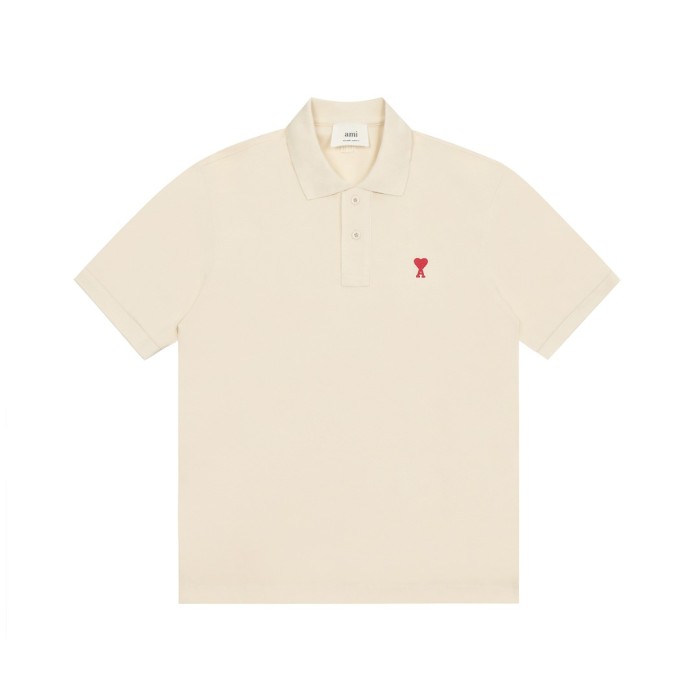 AMI Paris Organic Cotton Ami de Coeur Polo Shirt