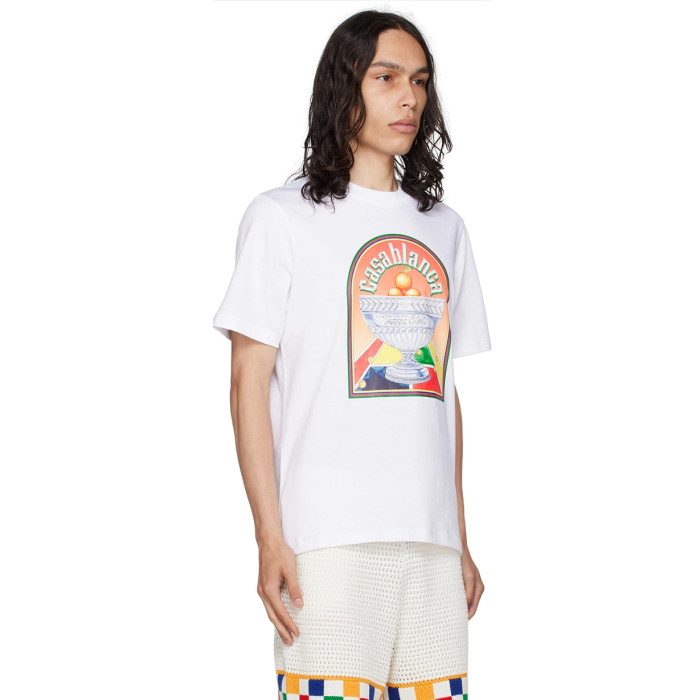 Casablanca White 'Terrain D'Orange' T-Shirt