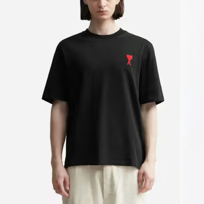 AMI Paris Ami De Coeur-embroidered T-shirt