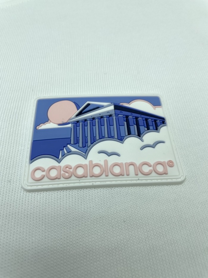 Casablanca GREEK TEMPLE PATCH OVERSIZED TEE