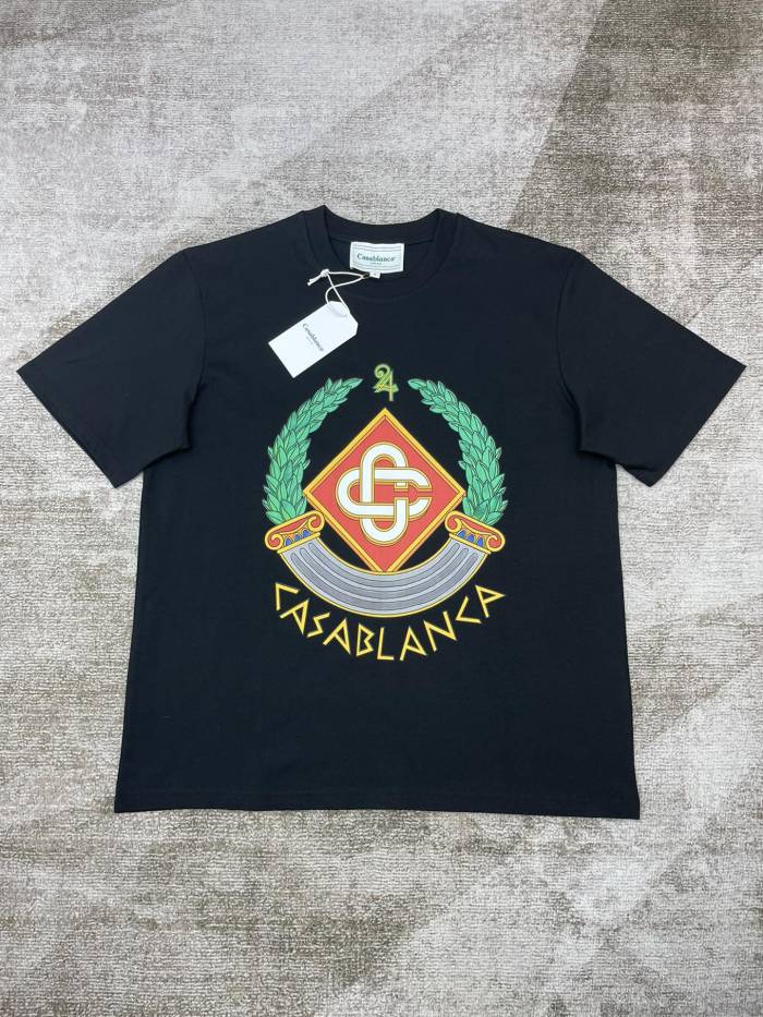 Casablanca Casa Crest Printed Fitted Tee