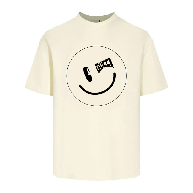 Gucci Smiley Face Logo Cotton T-shirt