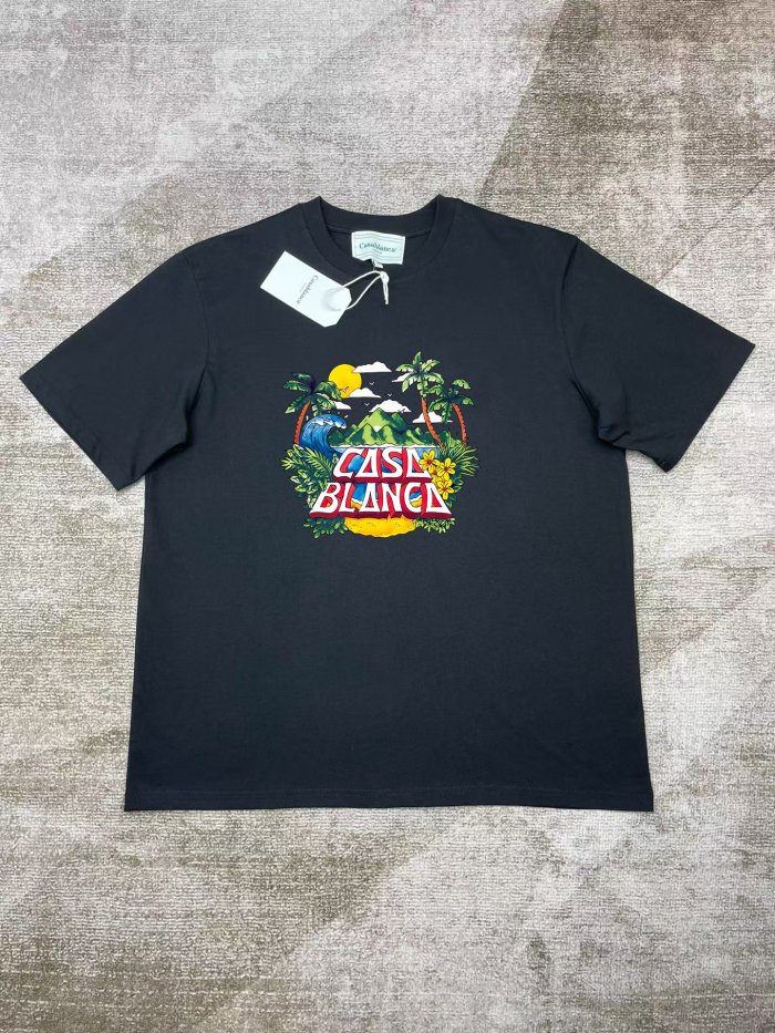 Casablanca Black 'Casa' Beach Wave T-Shirt