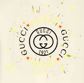 Gucci Ink Splash Cotton T-shirt