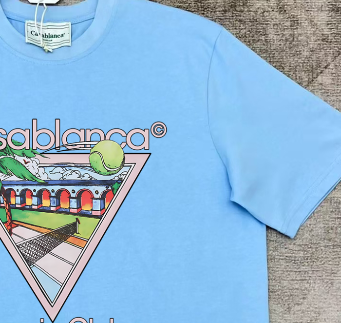 Casablanca Tennis Club Icon Screen Printed T-Shirt