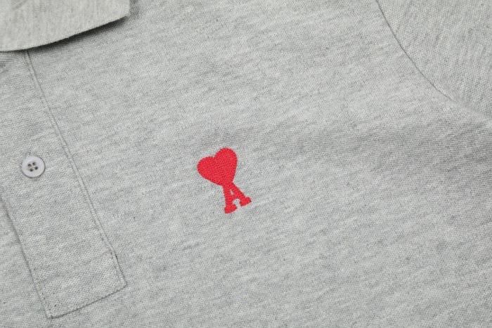 AMI Paris Organic Cotton Ami de Coeur Polo Shirt