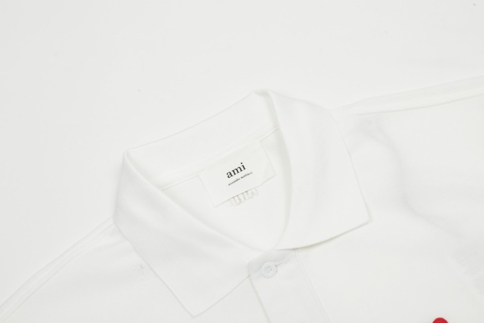 AMI Paris Organic Cotton Ami de Coeur Polo Shirt