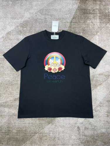 CASABLANCA Peace On Earth Cropped T-Shirt