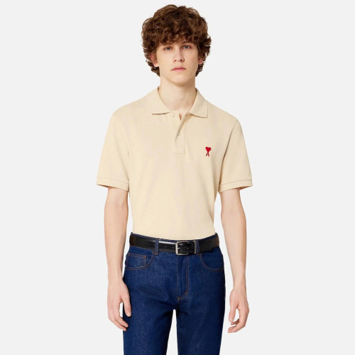 AMI Paris Organic Cotton Ami de Coeur Polo Shirt
