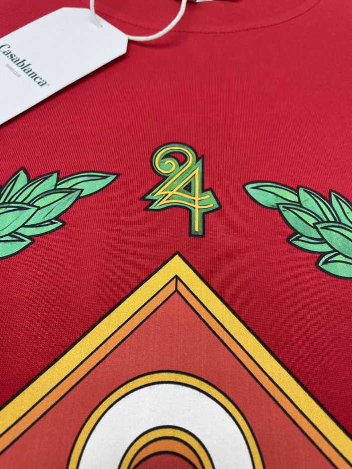 Casablanca Casa Crest Printed Fitted Tee