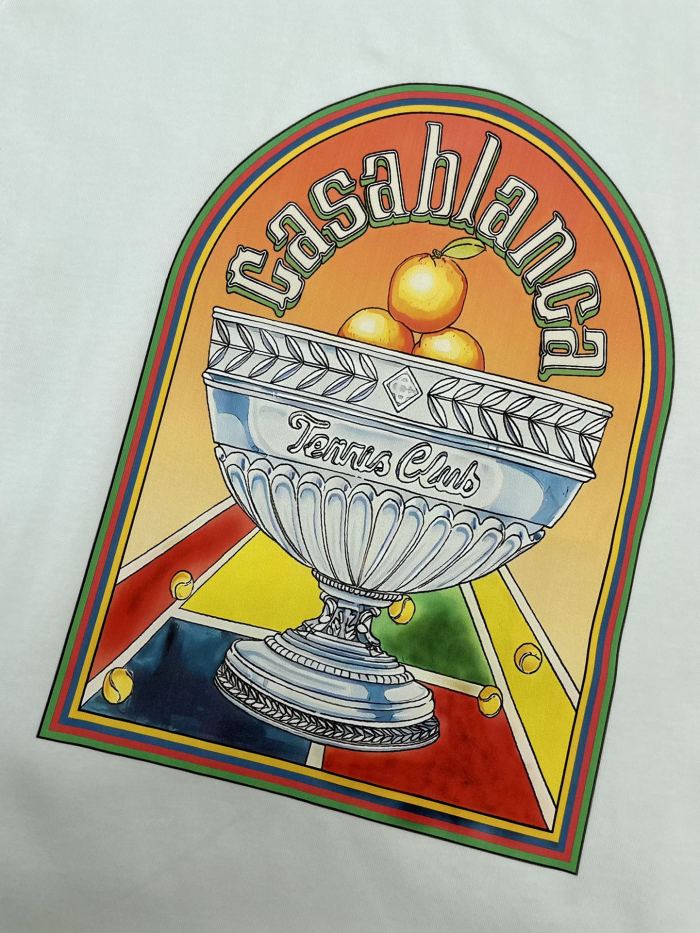 Casablanca White 'Terrain D'Orange' T-Shirt
