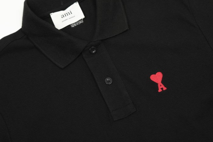 AMI Paris Organic Cotton Ami de Coeur Polo Shirt