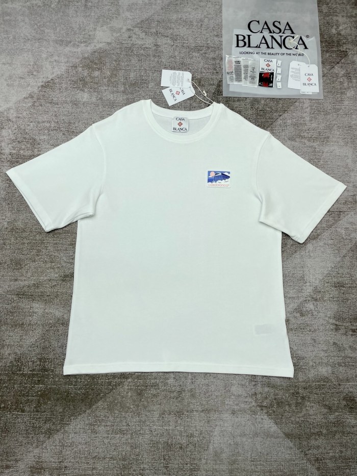 Casablanca GREEK TEMPLE PATCH OVERSIZED TEE