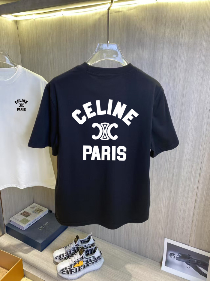 Celine Cotton Short-sleeved T-shirt