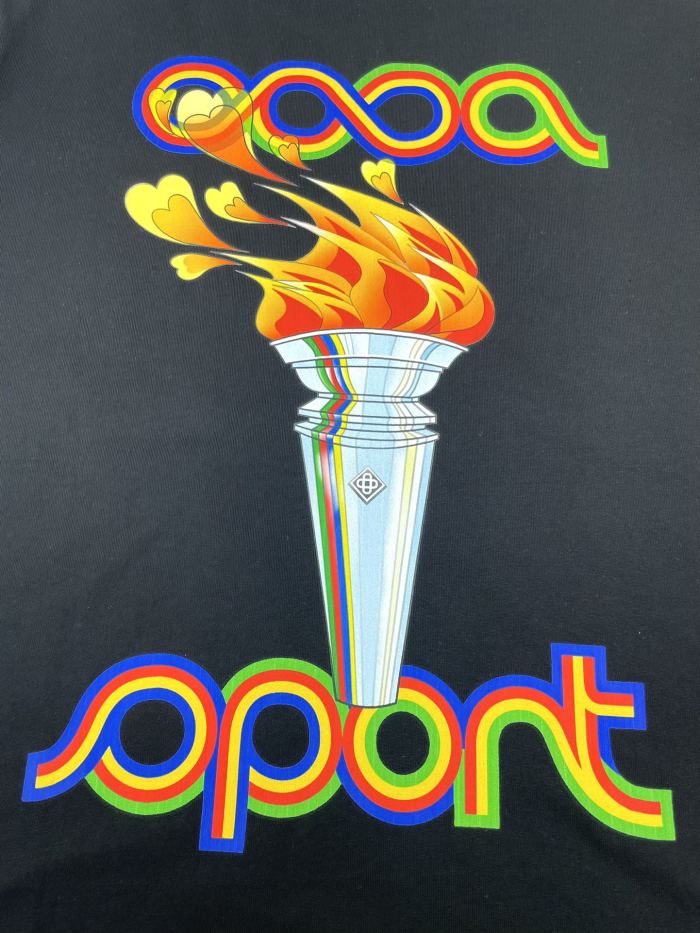 Casablanca White 'La Flamme Du Sport' T-Shirt