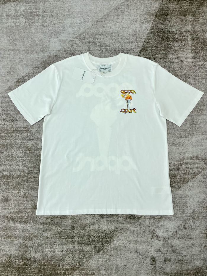 Casablanca White 'La Flamme Du Sport' T-Shirt