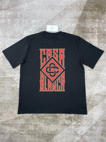 Casablanca Gothic Stacked Logo Screen-Printed T-Shirt