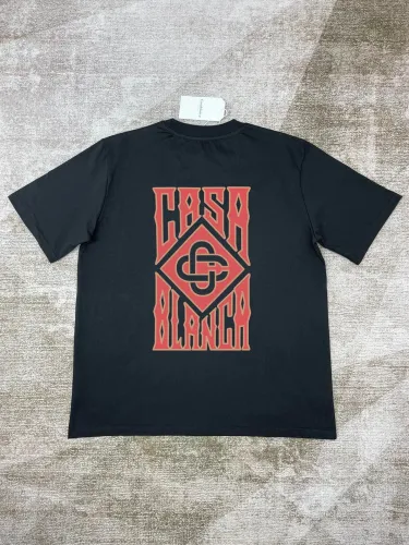 Casablanca Gothic Stacked Logo Screen-Printed T-Shirt