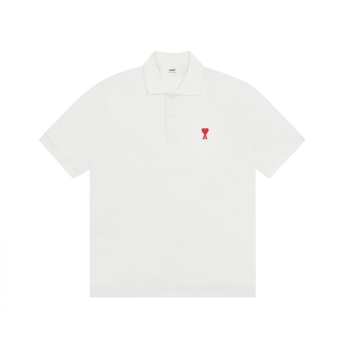 AMI Paris Organic Cotton Ami de Coeur Polo Shirt