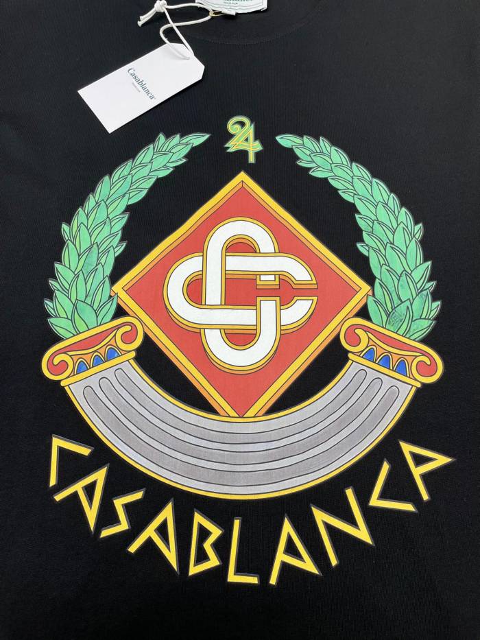 Casablanca Casa Crest Printed Fitted Tee