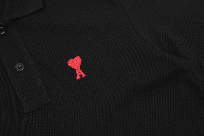 AMI Paris Organic Cotton Ami de Coeur Polo Shirt