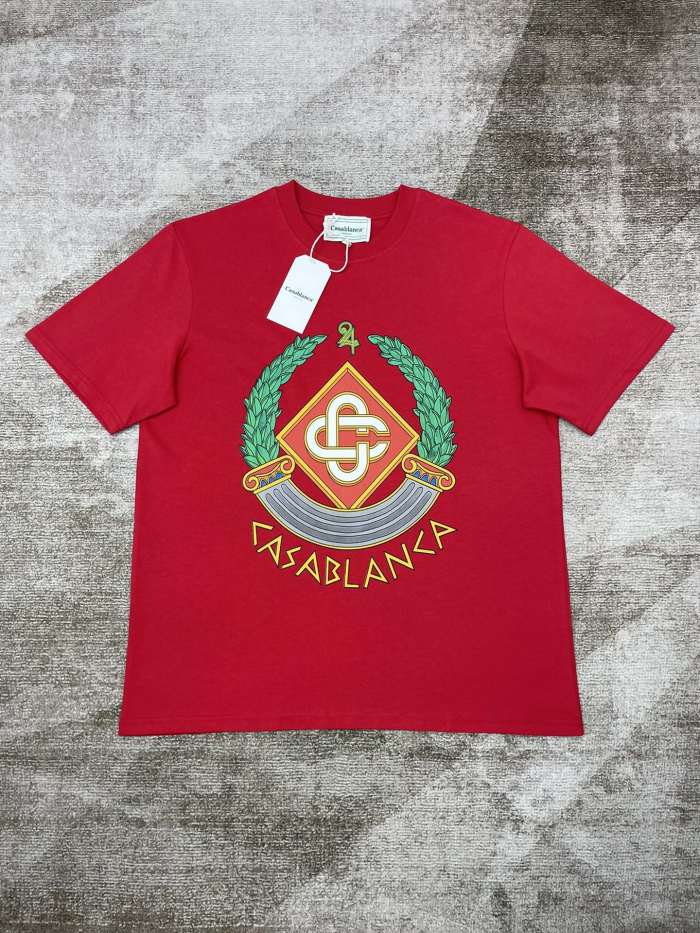 Casablanca Casa Crest Printed Fitted Tee