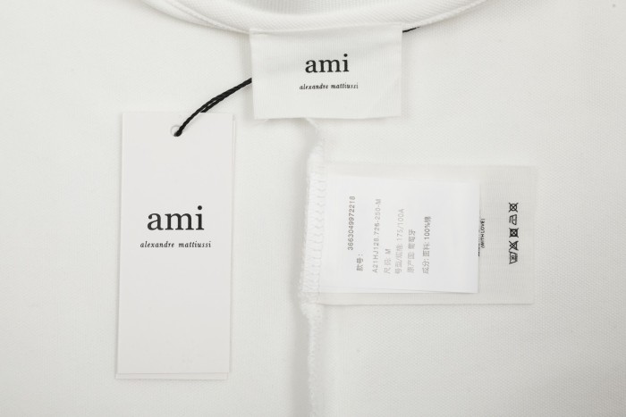 AMI Paris Organic Cotton Ami de Coeur Polo Shirt